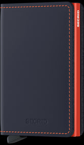 Secrid Slimwallet Matte Night Blue & Orange mit Gravur-SM-Night Blue & Orange
